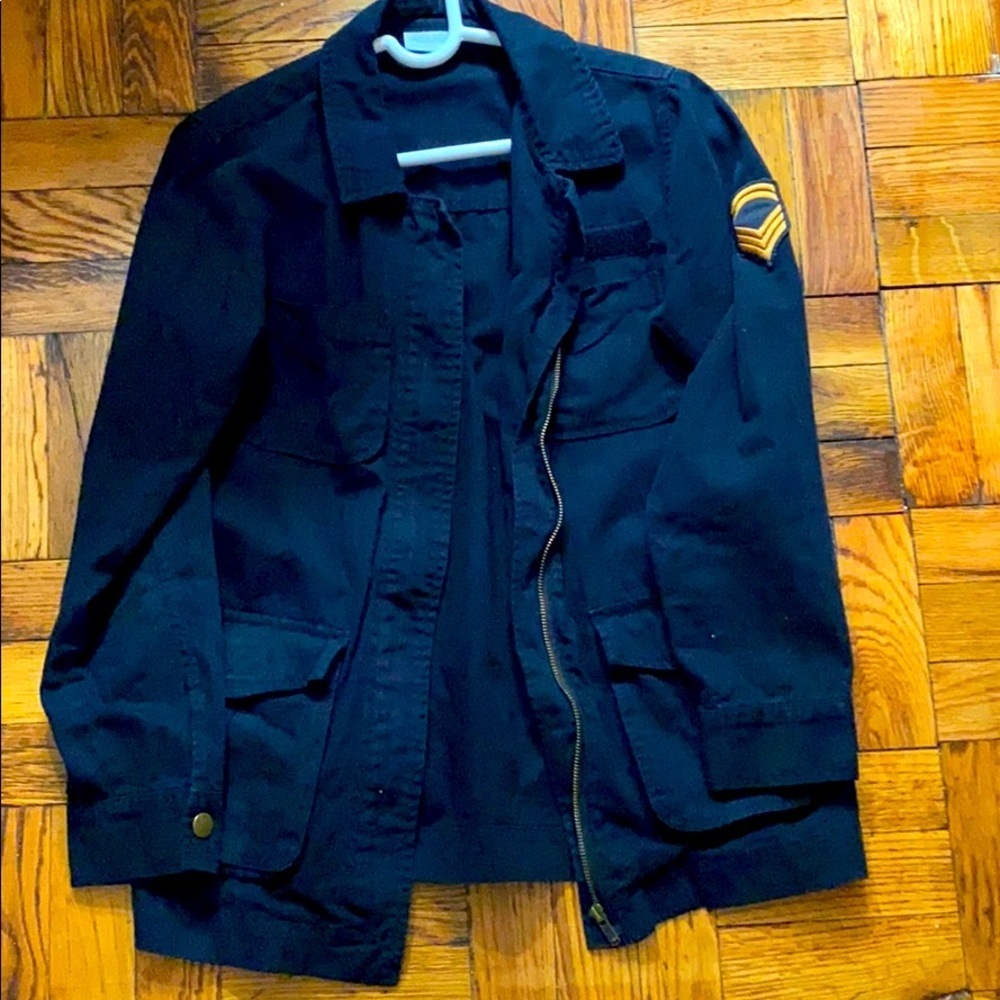 Abound black denim jacket size: XXS